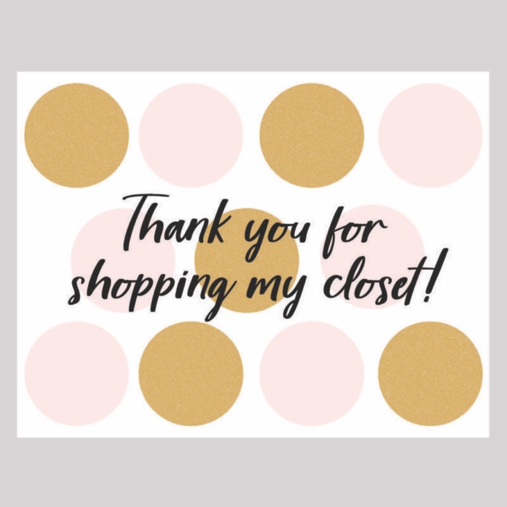 Thank you for shopping my closet!